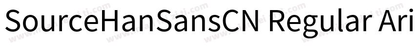 SourceHanSansCN Regular Arial Un字体转换